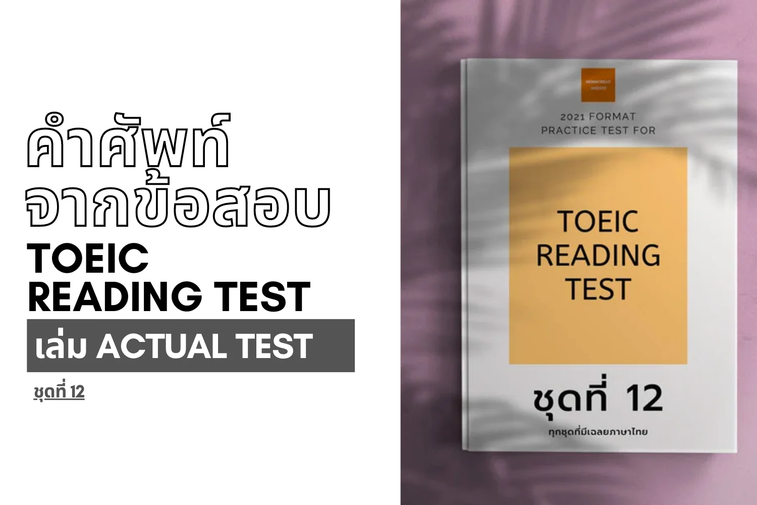 Read more about the article คำศัพท์จากข้อสอบ TOEIC reading ชุดที่ 12