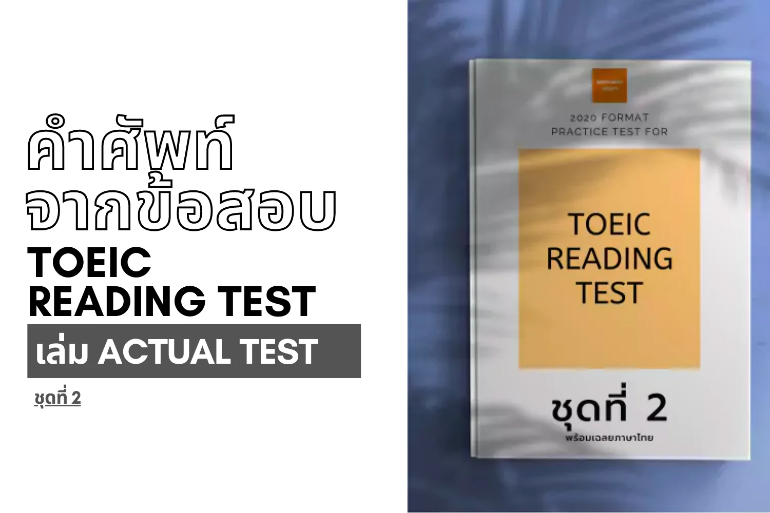 Read more about the article คำศัพท์จากข้อสอบ TOEIC reading ชุดที่ 2