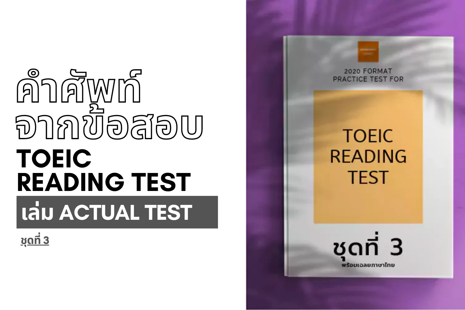 Read more about the article คำศัพท์จากข้อสอบ TOEIC reading ชุดที่ 3